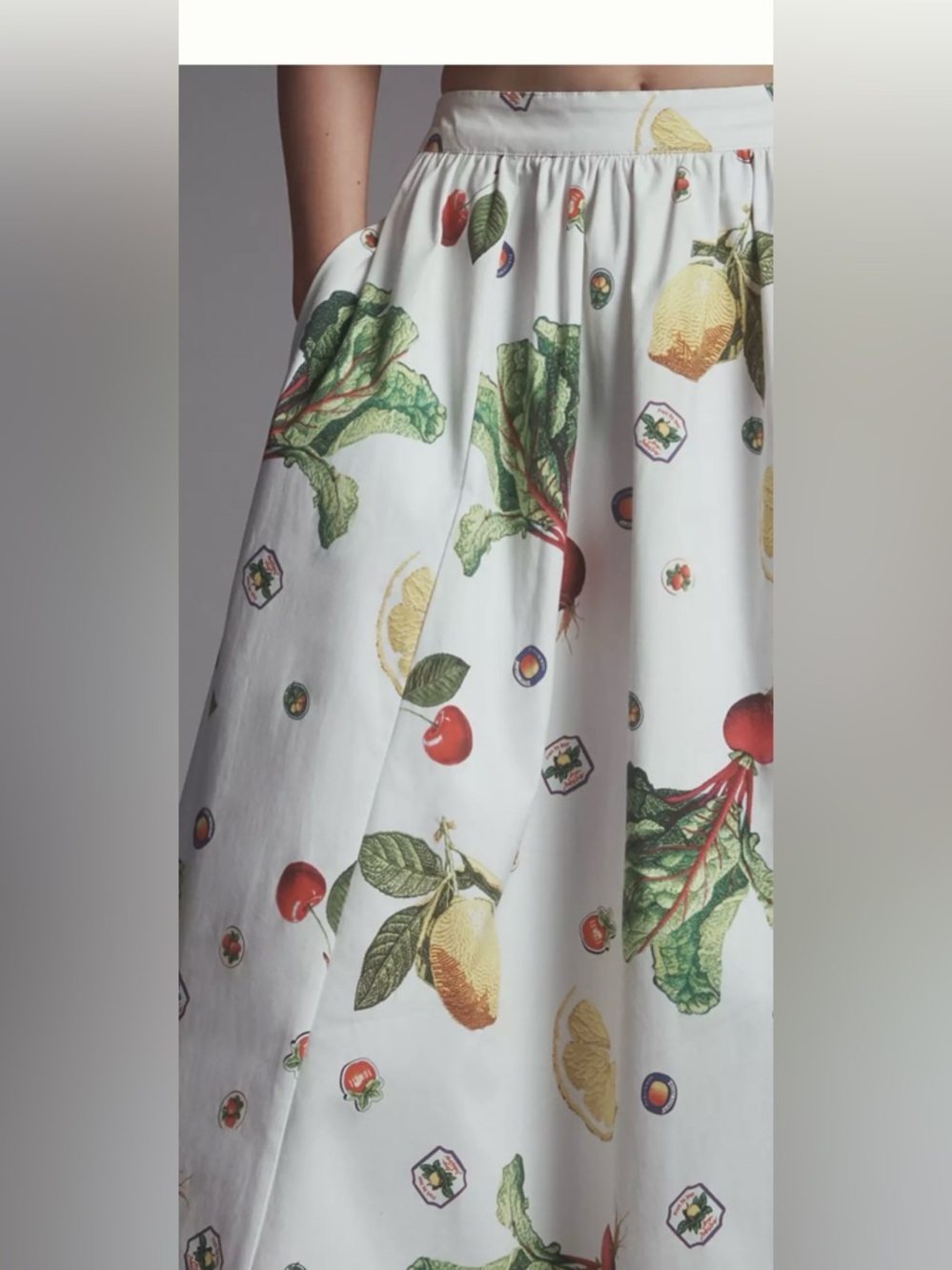 NWT The Jacie Poplin Printed Midi Skirt by Maeve - Anthropologie size Small - Picture 3 of 7
